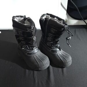 Arctiv8 Waterproof Snow Boots Kids Sz 10 Black Winter Thinsulate Insulated Work